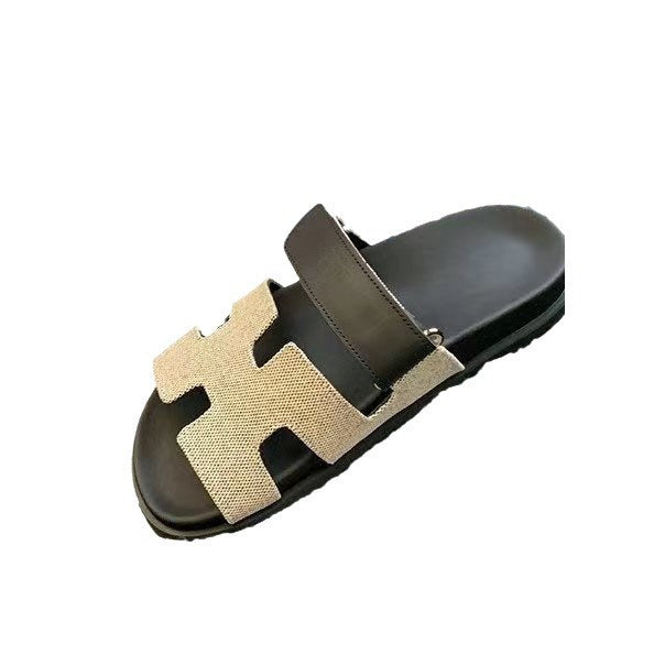 Damen Bequeme Zehentrenner-Sandalen mit breiten Riemen und rutschfester Sohle Nord Taschen