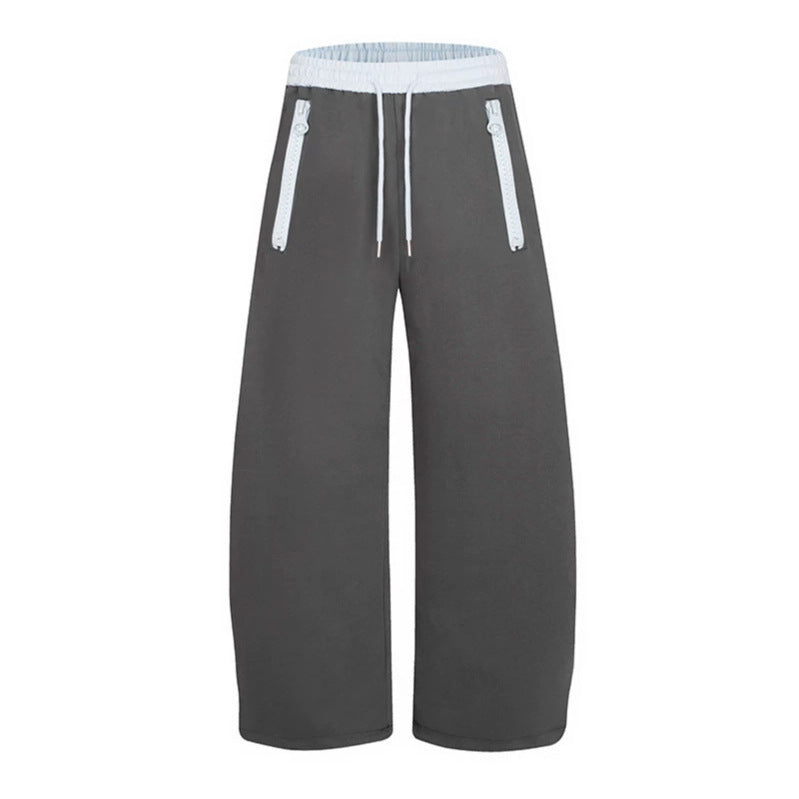 Damen Weite Lounge-Hose mit hohem Komfortbund, Kordelzug und Reißverschlusstaschen Nord Taschen