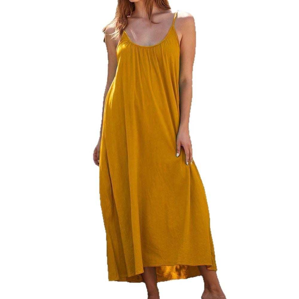 Damen Maxi-Kleid mit trägerloser Passform und luftiger Silhouette