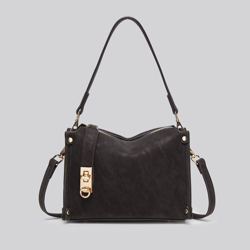 Damen Schultertasche mit strukturiertem Kunstleder und luxuriösem Goldakzent Nord Taschen