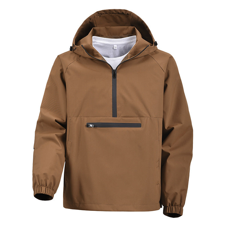 Herren Praktische Windjacke mit Kapuze und Reißverschlusstaschen Nord Taschen