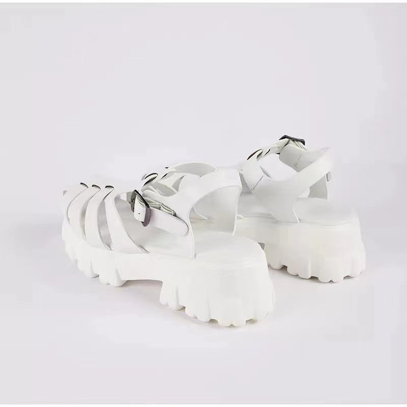 Damen stylische Plateau-Sandalen mit verstellbaren Riemen