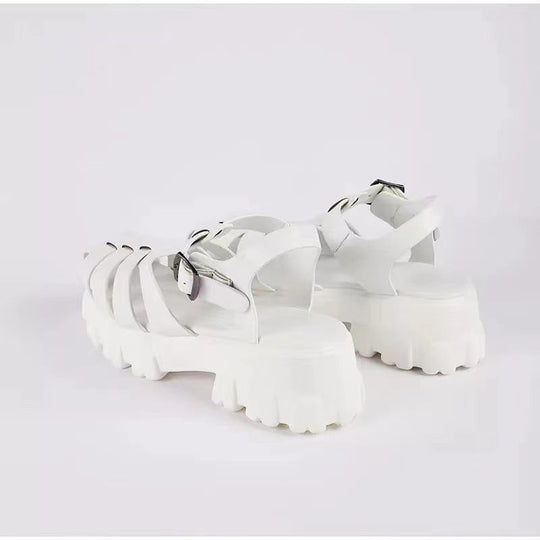 Damen stylische Plateau-Sandalen mit verstellbaren Riemen