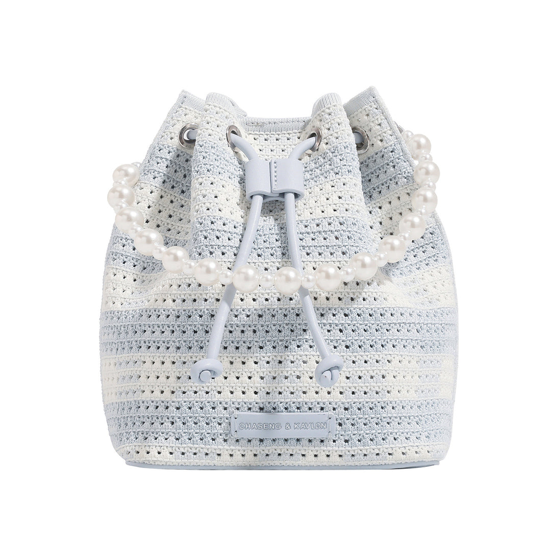 Damen Beuteltasche mit perlbesetztem Tragegurt Nord Taschen