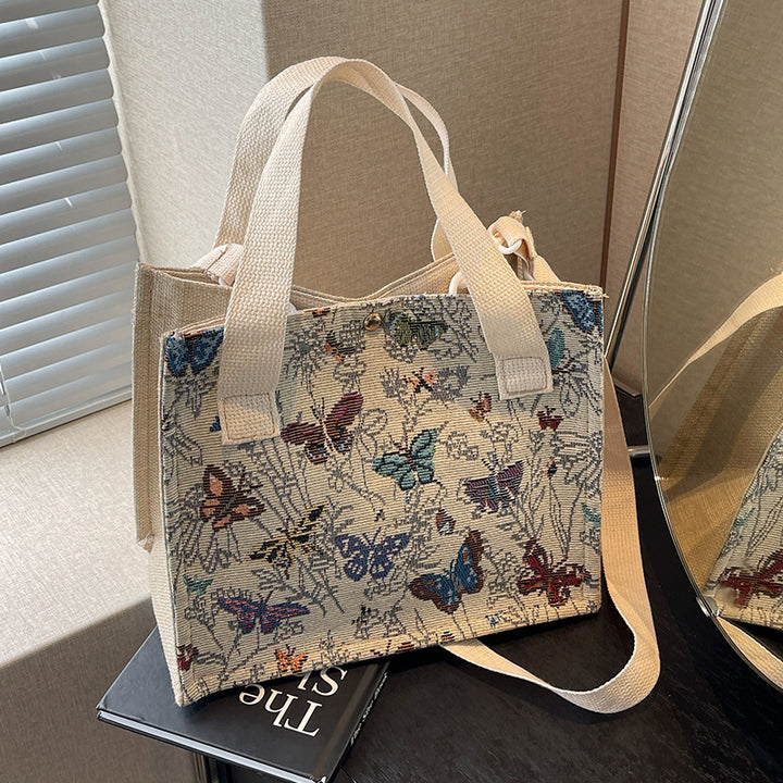 Damen Tasche mit floralem Muster und robusten Tragegriffen Nord Taschen