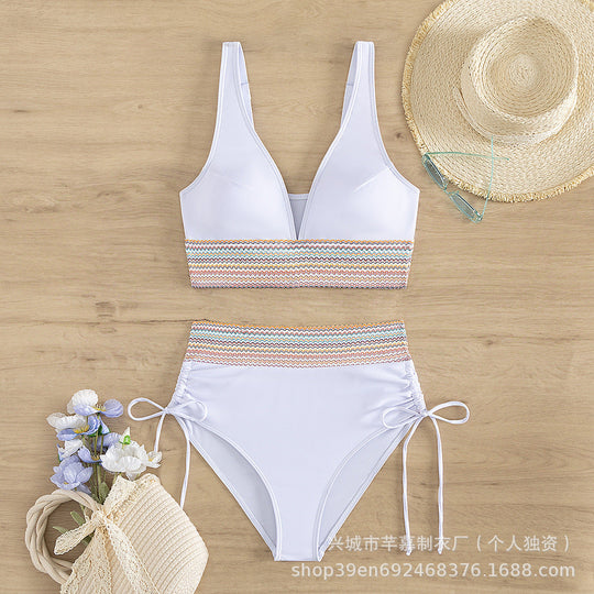 Damen Hochgeschnittener Sportbikini Nord Taschen