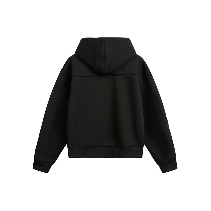 Unisex Oversize Kapuzen-Sweatjacke mit Reißverschluss und verdeckten Seitentaschen Nord Taschen