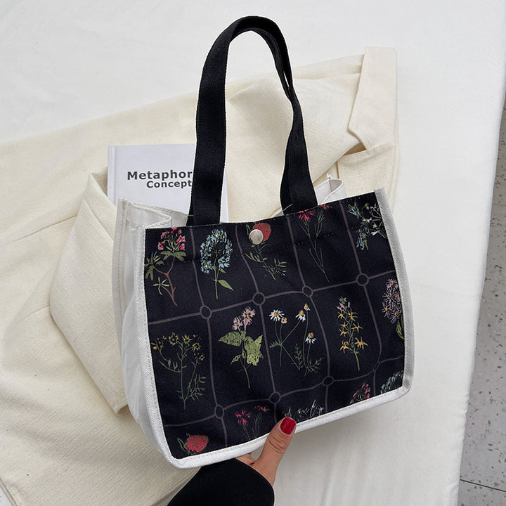 Damen Freizeit-Stofftasche mit floralem Motiven und robusten Tragegriffen Nord Taschen