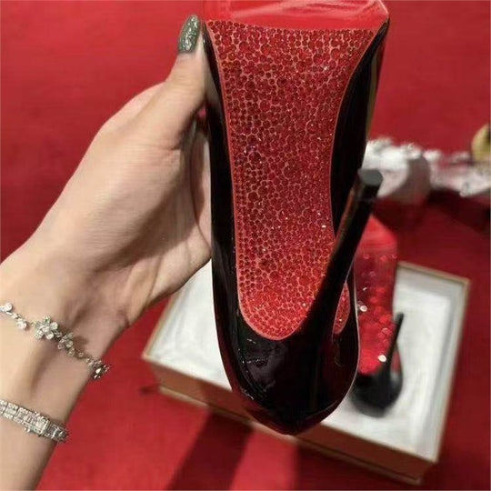 Damen elegante Stiletto-Pumps mit glänzender Oberfläche Nord Taschen