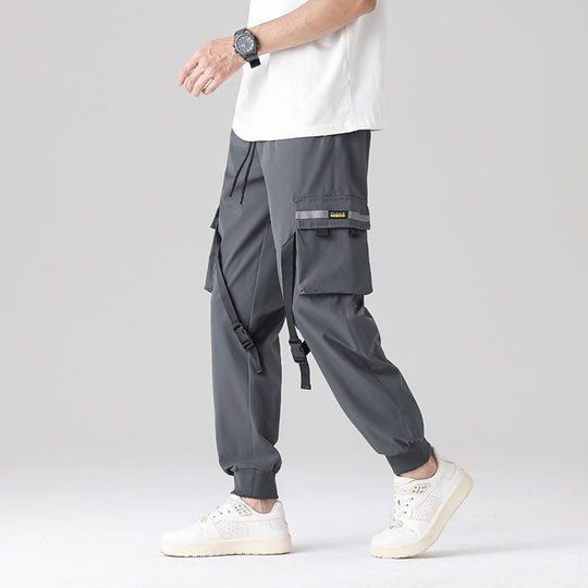 Herren Tech‑Utility Cargohose mit multifunktionalen Beintaschen, verstellbaren Gurtbändern & elastischen Bündchen Nord Taschen