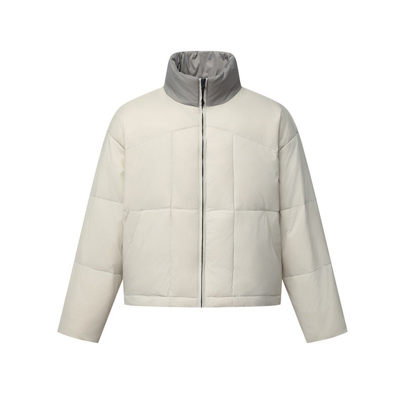 Unisex Boxy-Pufferjacke mit Stehkragen in Kontrastoptik und quadratischer Steppung Nord Taschen