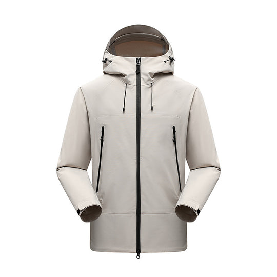 Herren Minimalistische technische dreilagige Softshelljacke mit versiegelten Nähten und wasserdichtem Frontreißverschluss Nord Taschen