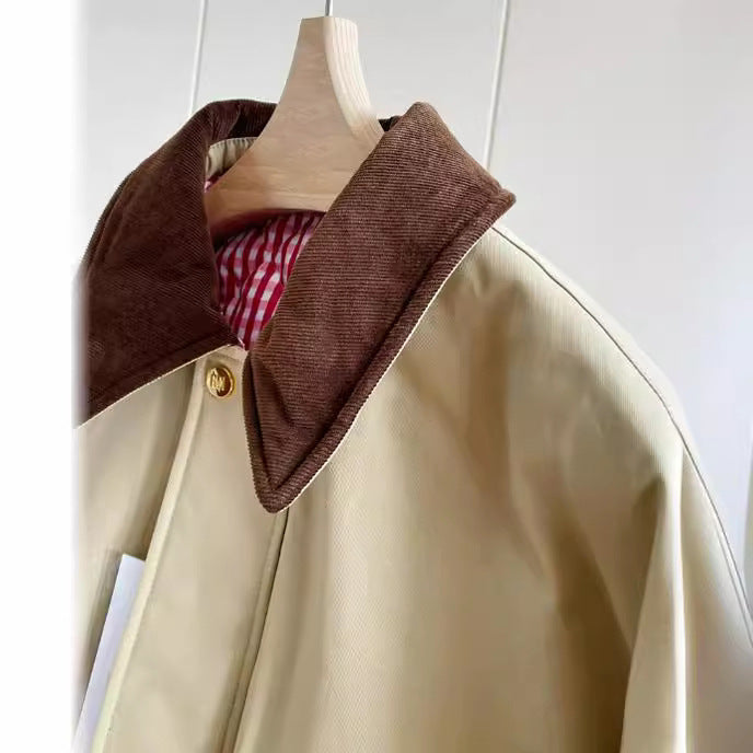 Damen Stylische Übergangsjacke mit kontrastierenden Ellbogenpatches Nord Taschen