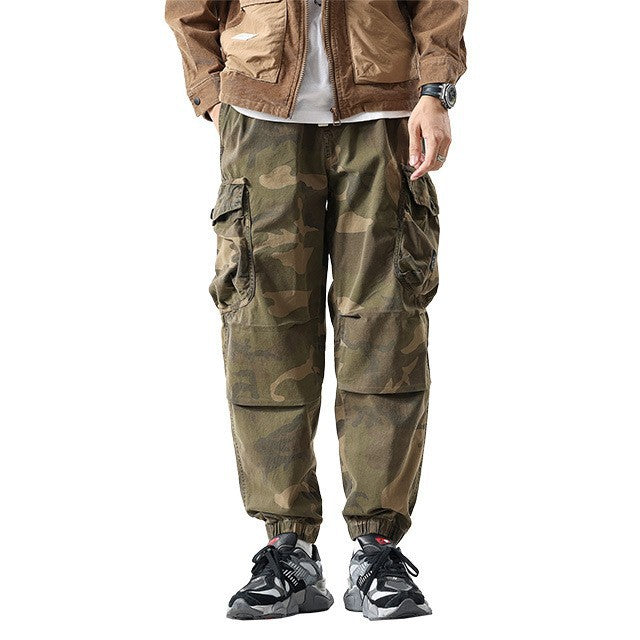 Herren Cargo-Joggerhose mit verstärkten Knien, Multifunktions-Taschen und Kordelbund Nord Taschen