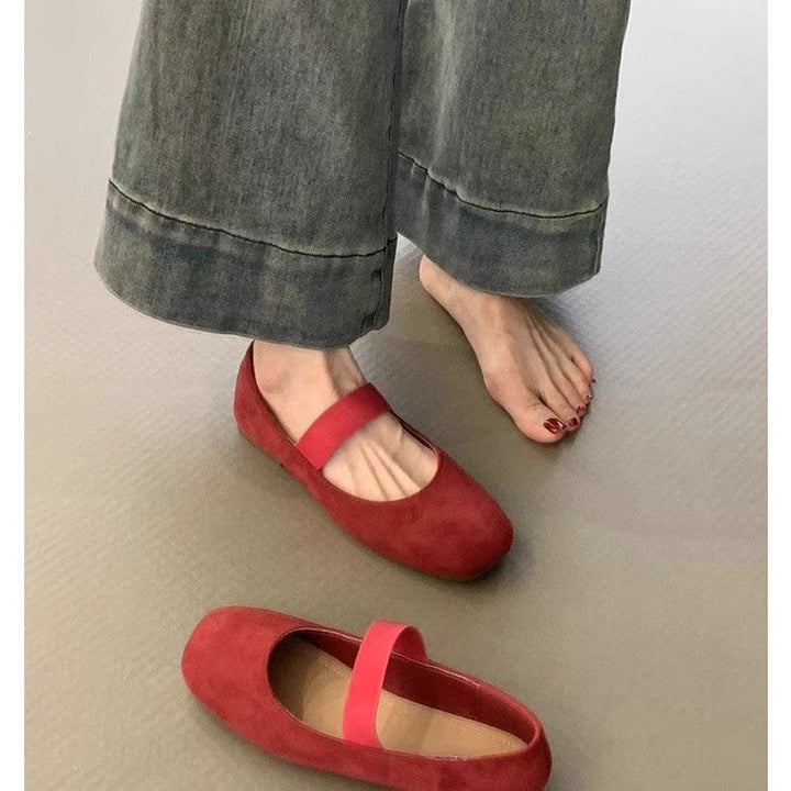 Damen Ballerinas mit komfortablem Riemen und weichem Obermaterial
