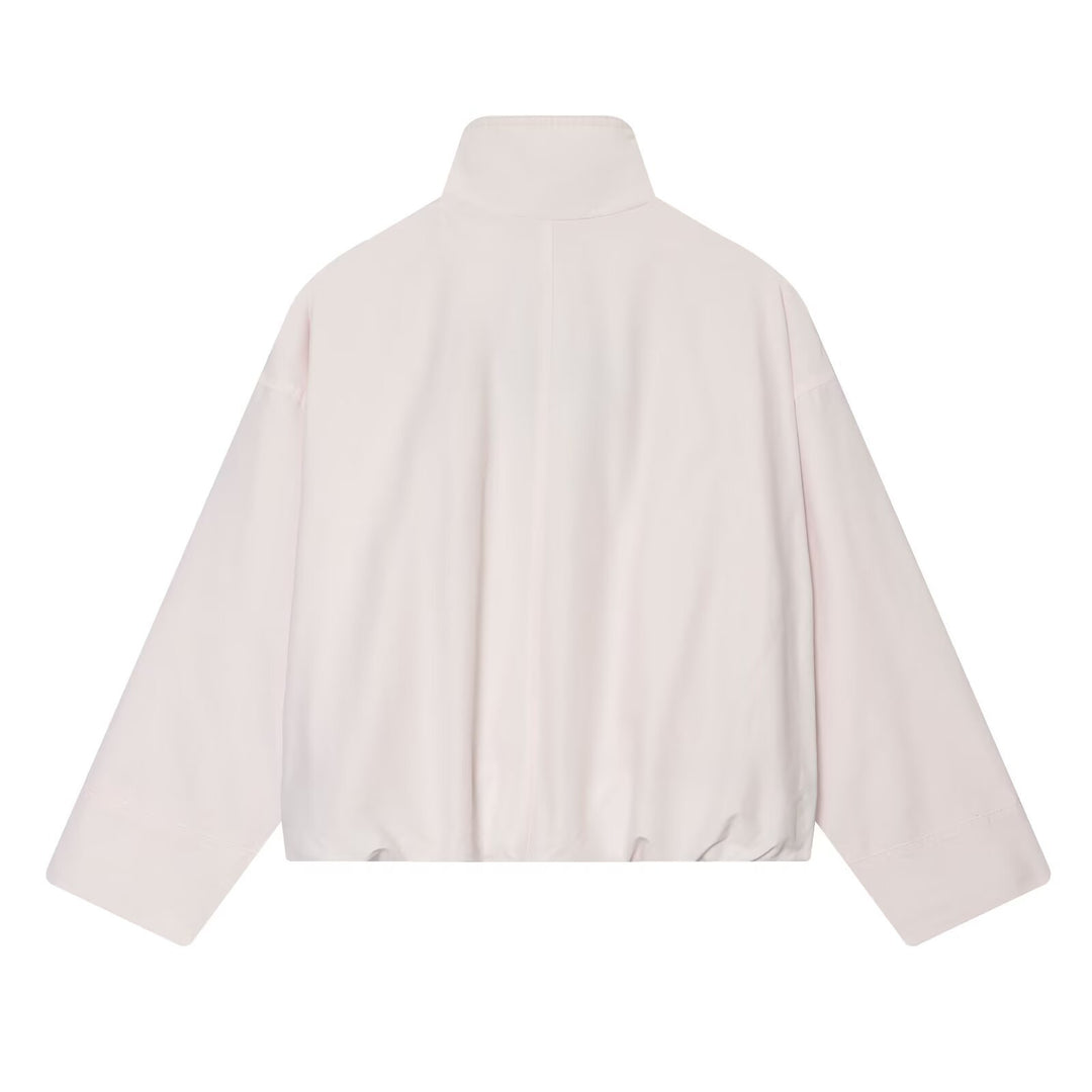 Damen Cropped Boxy-Jacke mit Funnelkragen, Zwei-Wege-Reißverschluss und aufgesetzten Eingrifftaschen Nord Taschen