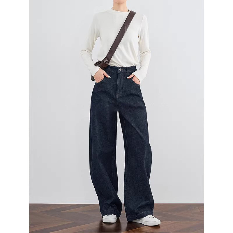 Damen Weit geschnittene Jeanshose Nord Taschen