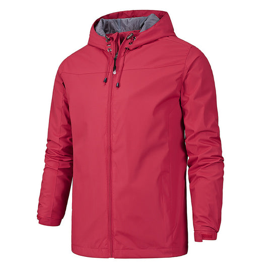 Herren Ultraleichte packbare Regenjacke mit Kapuze und verdecktem Reißverschluss Nord Taschen