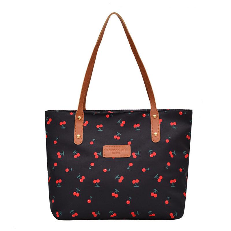 Damen Baumwolltragetasche mit fruchtigem Kirschdesign Nord Taschen