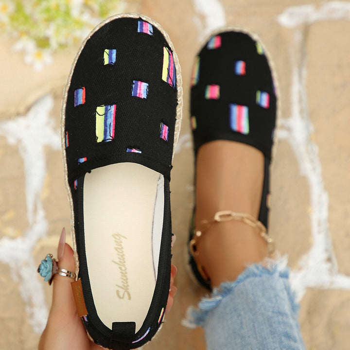 Damen  atmungsaktive Strick-Espadrilles mit geflochtener Jute-Sohle und flexiblem Memory-Fußbett Nord Taschen
