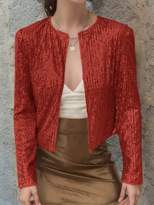 Damen Paillettenjacke Im Modernen Schnitt