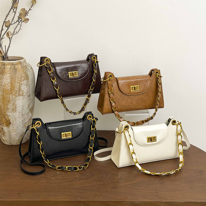 Damen elegante Handtasche mit dekorativem Kettenhenkel Nord Taschen