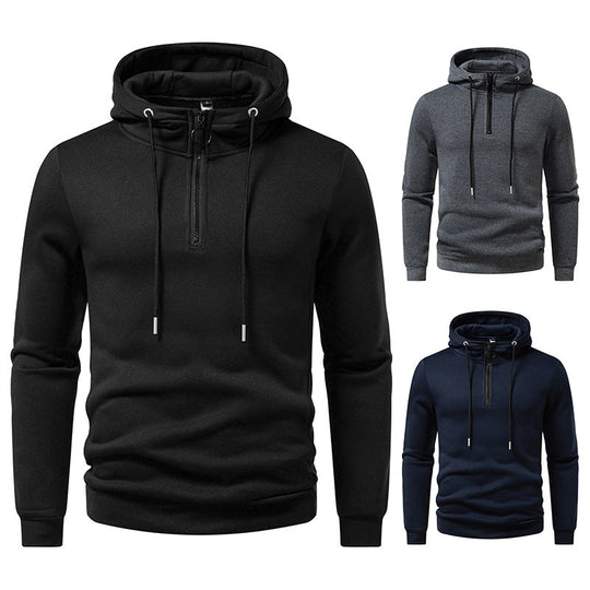 Herren Kapuzenpullover mit modernem Reißverschluss und atmungsaktivem Material Nord Taschen
