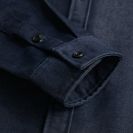 Herren Baumwoll-Denim-Überhemd mit Pattentasche und entspanntem Schnitt Nord Taschen