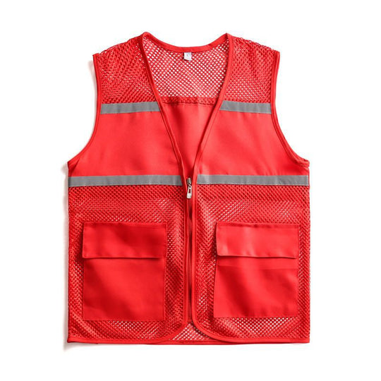 Unisex Sichtbare Utility-Weste mit atmungsaktivem Mesh, Reflektorbändern und großzügigen Fronttaschen Nord Taschen