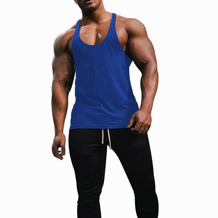 Herren Sporttanktop mit racerback Design und atmungsaktiver Baumwolle