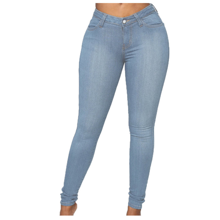 Damen hochgeschnittene Sculpt-Skinny-Jeans mit formendem Stretchbund und klassischem Five‑Pocket‑Schnitt Nord Taschen