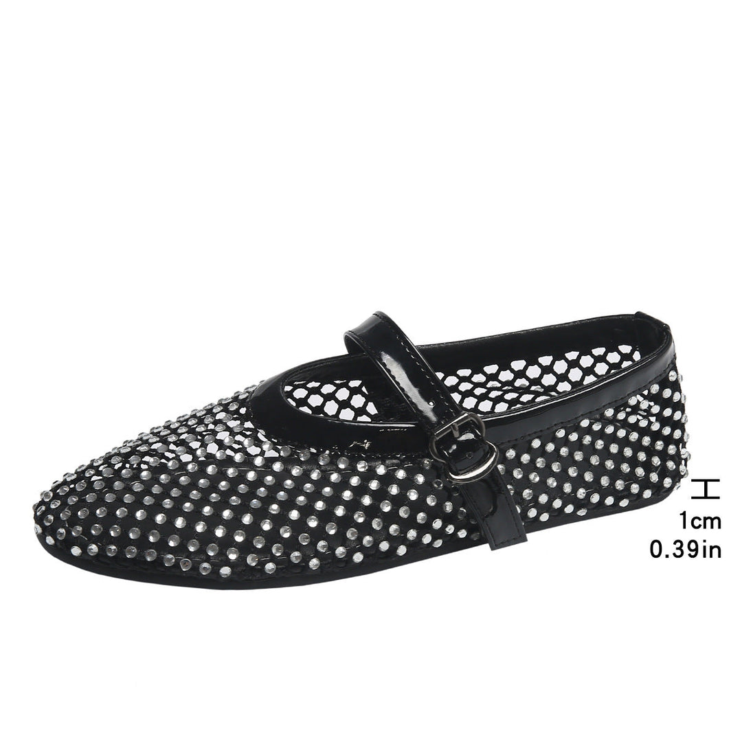 Damen Funktions-Ballerinas mit strassbesetztem Obermaterial