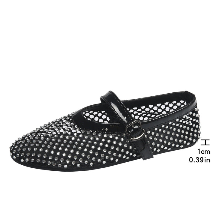 Damen Funktions-Ballerinas mit strassbesetztem Obermaterial
