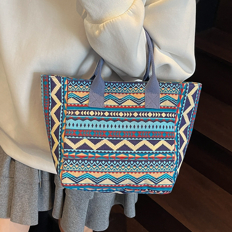 Damen Freizeit-Shopper-Tasche mit geometrischem Muster Nord Taschen
