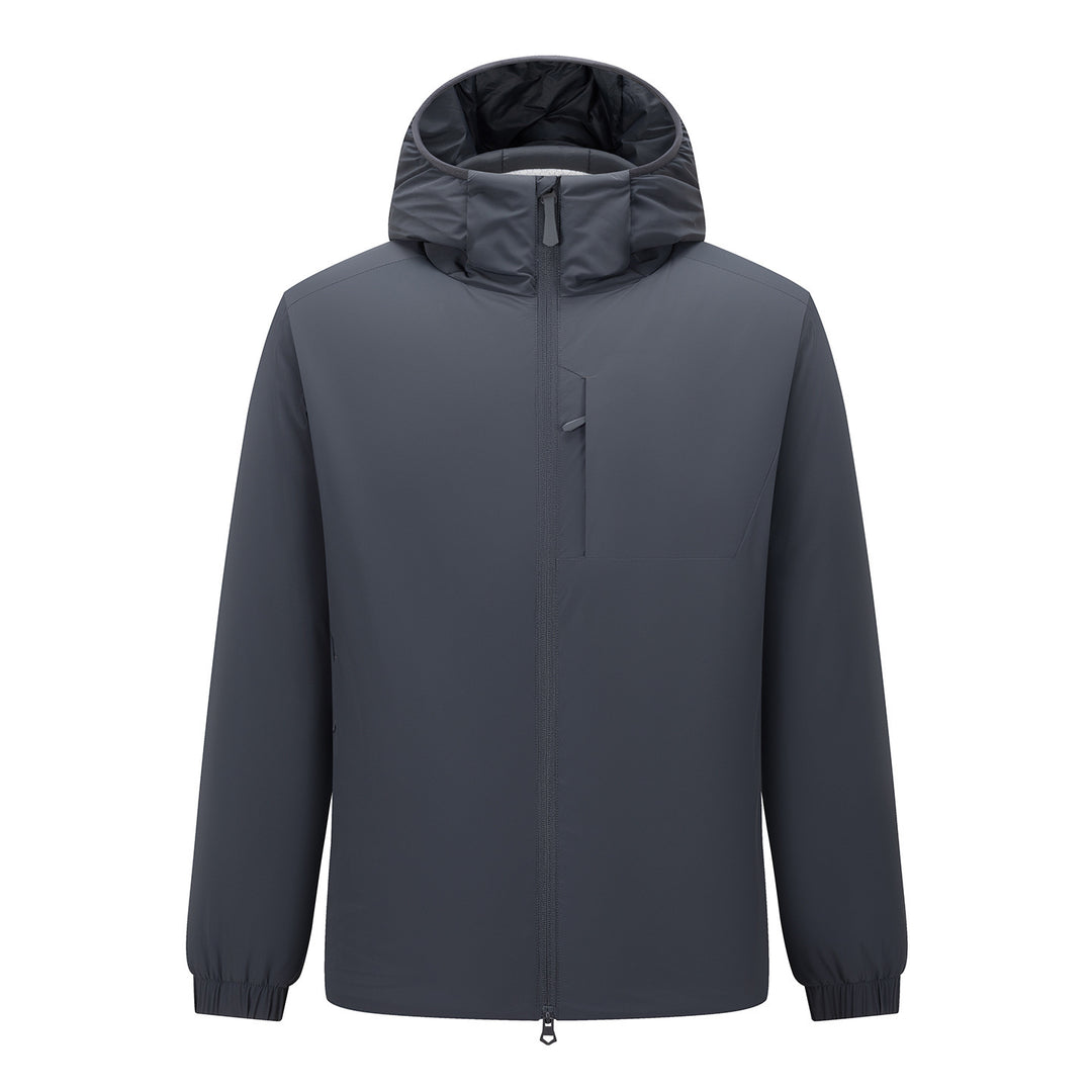 Herren Leichte wasserdichte Softshell-Regenjacke mit Kapuze und versteckter Brusttasche Nord Taschen