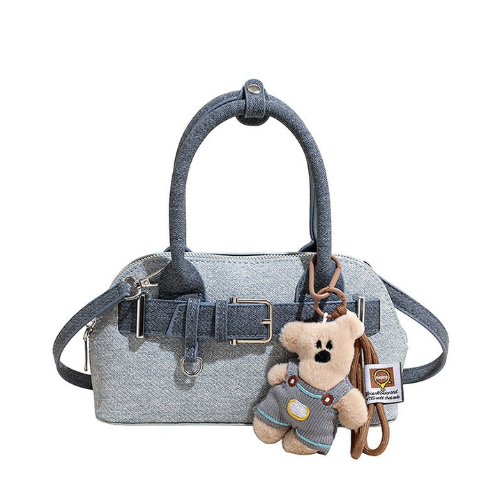 Damen stilvolle Handtasche mit verspieltem Plüsch-Details Nord Taschen