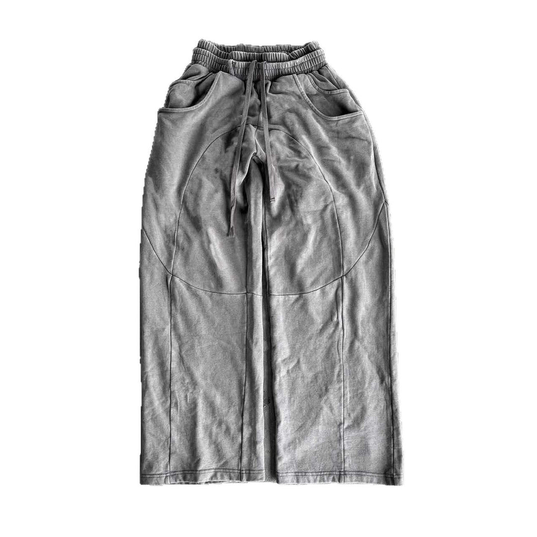 Herren nan Oversize-Freizeitjogger mit geschwungenen Nahtdetails, Kordelzugbund und elastischen Beinabschlüssen Nord Taschen