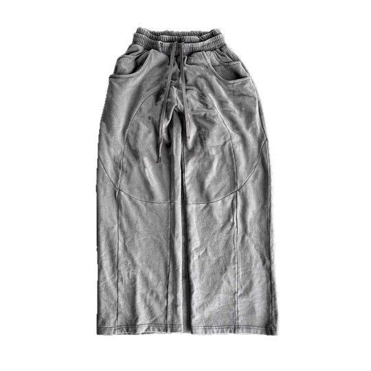 Herren nan Oversize-Freizeitjogger mit geschwungenen Nahtdetails, Kordelzugbund und elastischen Beinabschlüssen Nord Taschen