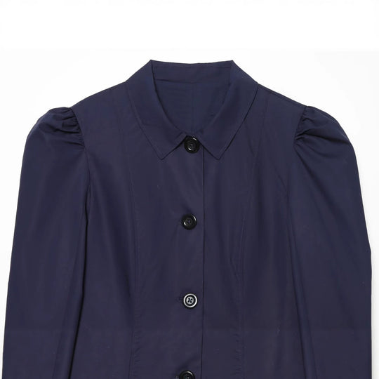 Damen Kurzblazer im Blouson‑Stil mit gerafften Schulterpartien und Knopfleiste Nord Taschen