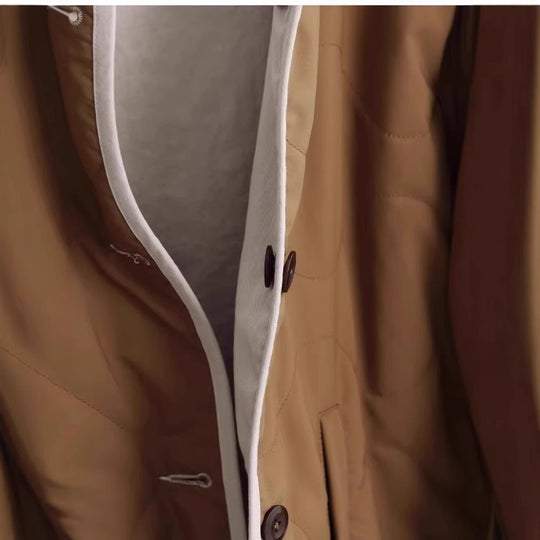 Damen Stylische Steppjacke mit Rundhalsausschnitt Nord Taschen