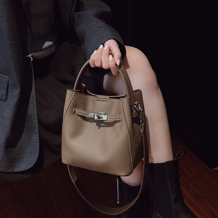 Damen strukturiertes Leder Shopper Nord Taschen
