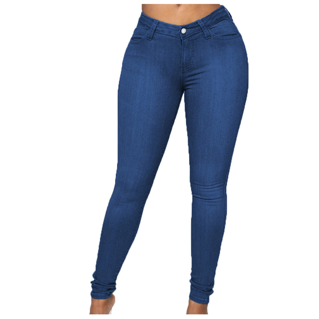 Damen hochgeschnittene Sculpt-Skinny-Jeans mit formendem Stretchbund und klassischem Five‑Pocket‑Schnitt Nord Taschen