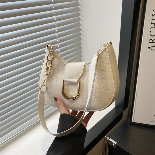 Damen Hobo-Tasche aus strukturiertem Kunstleder mit elegantem Kettenverschluss Nord Taschen