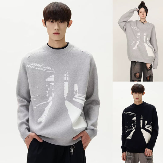 Herren Modischer Pullover mit grafischem Design Nord Taschen
