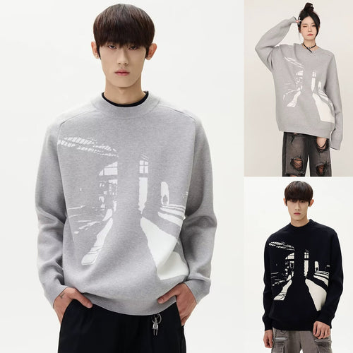 Herren Modischer Pullover mit grafischem Design Nord Taschen