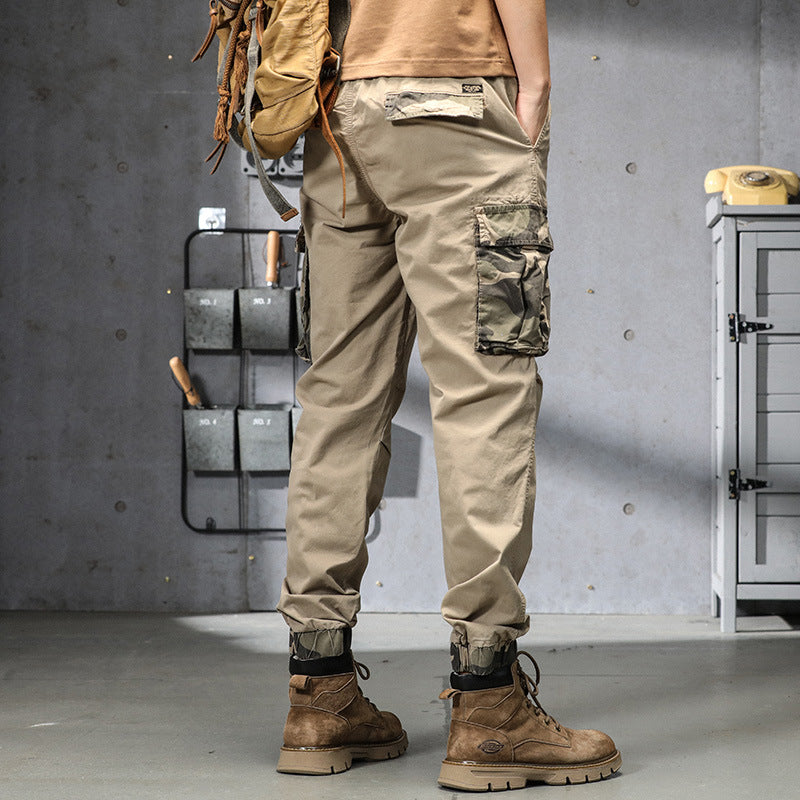 Herren Outdoor‑Cargohose im Joggerstil mit Camouflage‑Kontrast, ergonomischen Knieabnähern und elastischem Komfortbund Nord Taschen