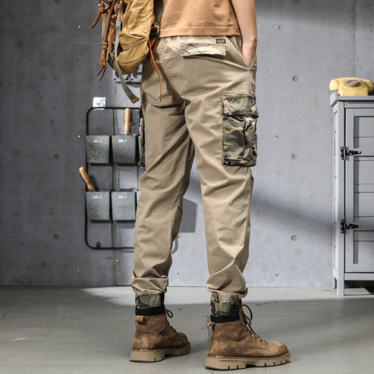 Herren Outdoor‑Cargohose im Joggerstil mit Camouflage‑Kontrast, ergonomischen Knieabnähern und elastischem Komfortbund Nord Taschen