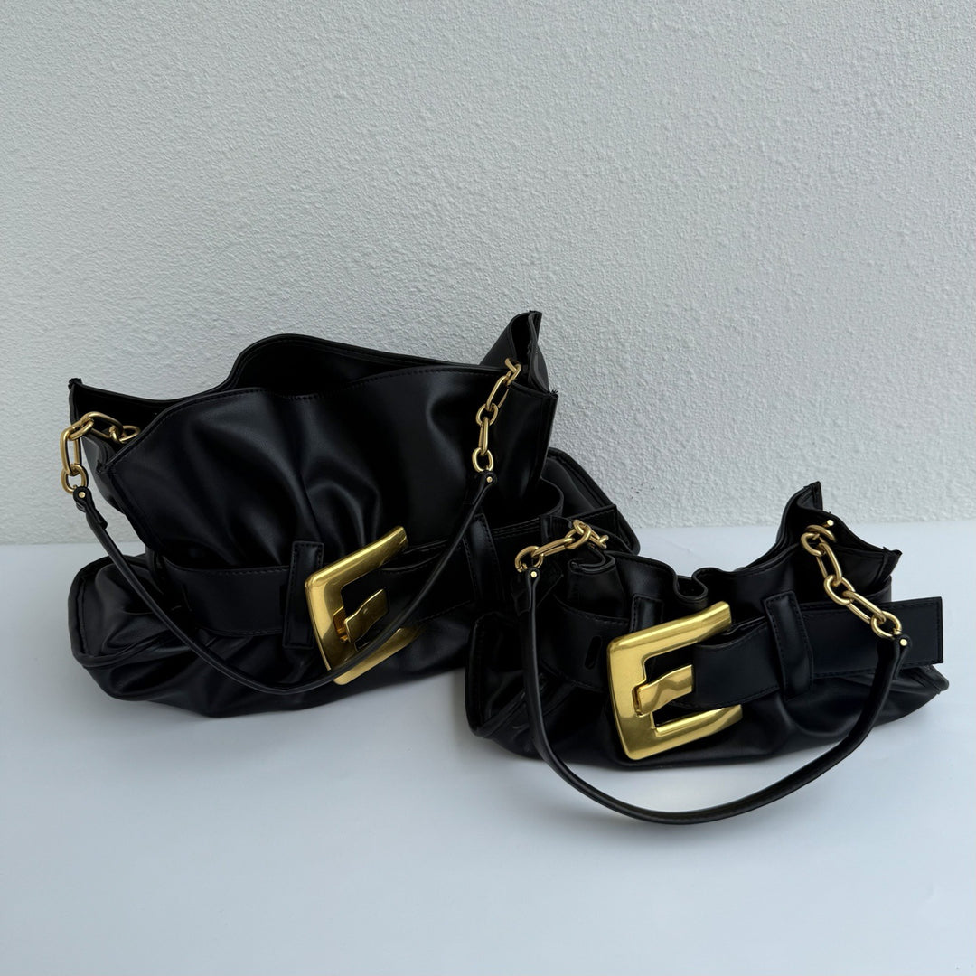 Damen Schultertasche mit eleganter Gürtelschnalle Nord Taschen