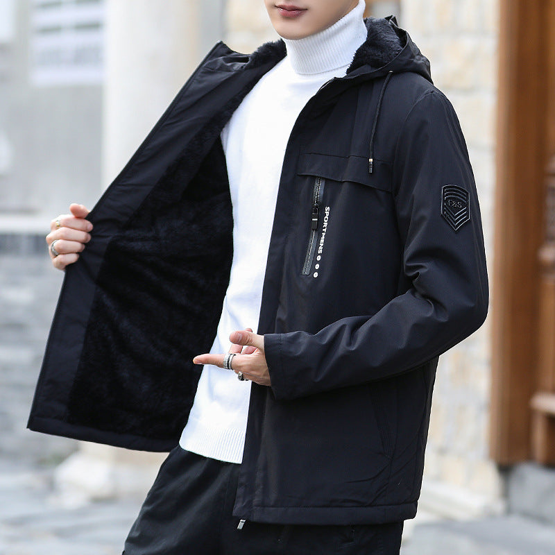 Herren Urbaner Softshell-Parka mit Teddyfleece-Innenfutter, verdecktem Reißverschluss und Brusttasche Nord Taschen