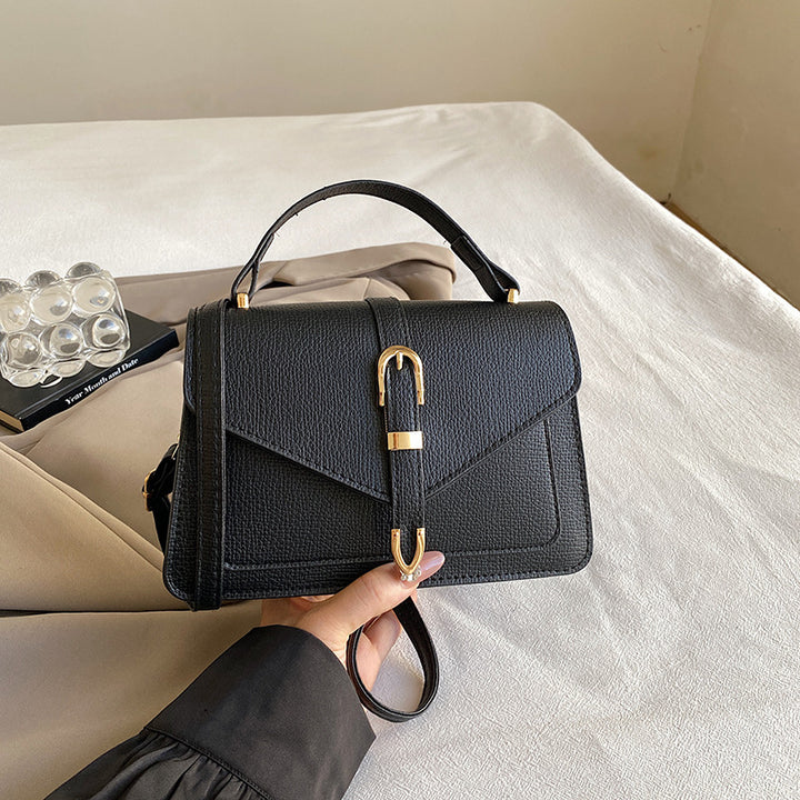 Damen hochwertige Lederhandtasche mit elegantem Verschluss Nord Taschen